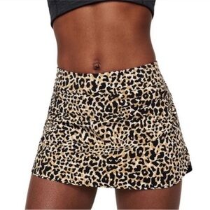 Outdoor Voices Leopard Print Black Active Athletic Exercise Skort Size Small